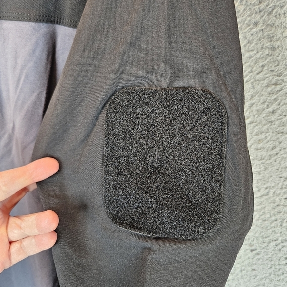 TacVasen Mens Tactical T-Shirt Black & Gray Cotton Body Nylon Sleeves Outdoor - Picture 11 of 14